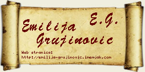 Emilija Grujinović vizit kartica